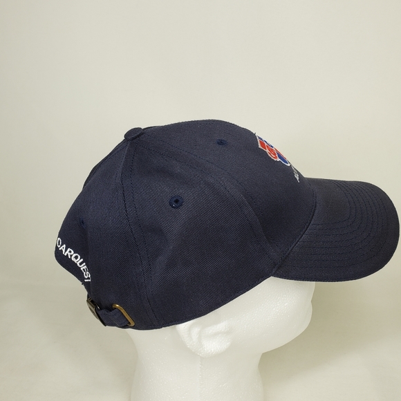 Car Quest Auto Parts Logo Hat Blue Strapback Canvas Trucker Cap Curve Bill NWOT - Picture 6 of 12
